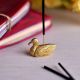 Golden Brass Duck Agarbatti Holder Stand